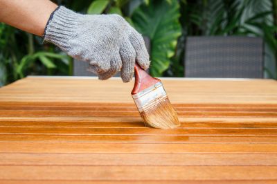 Apply Stain to the Surface of the Wooden Table!